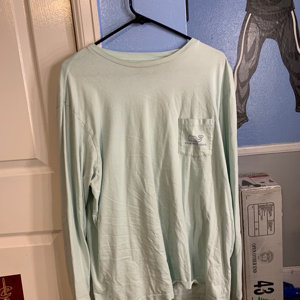 Teal vineyard vines long sleeve shirt